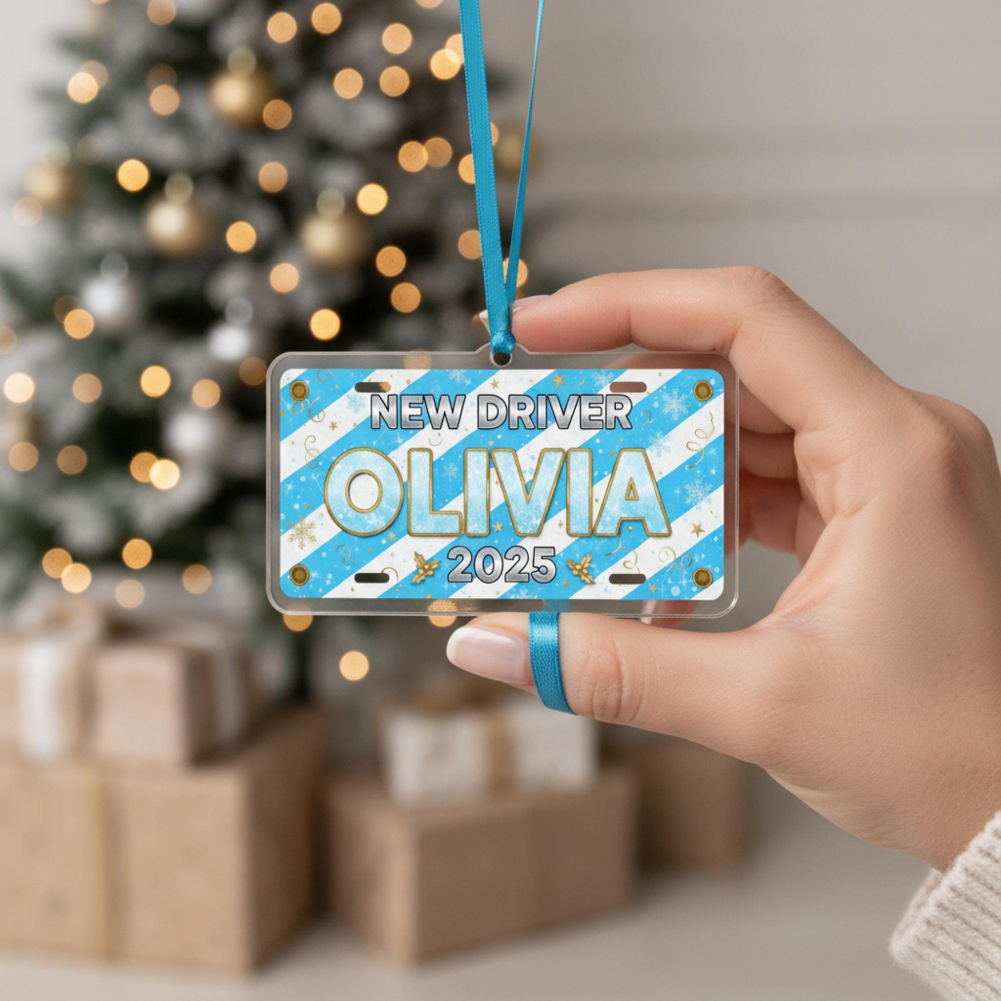 Custom New Driver Ornament – Personalized License Plate Christmas Tree Decoration 2025 Keepsake image 4