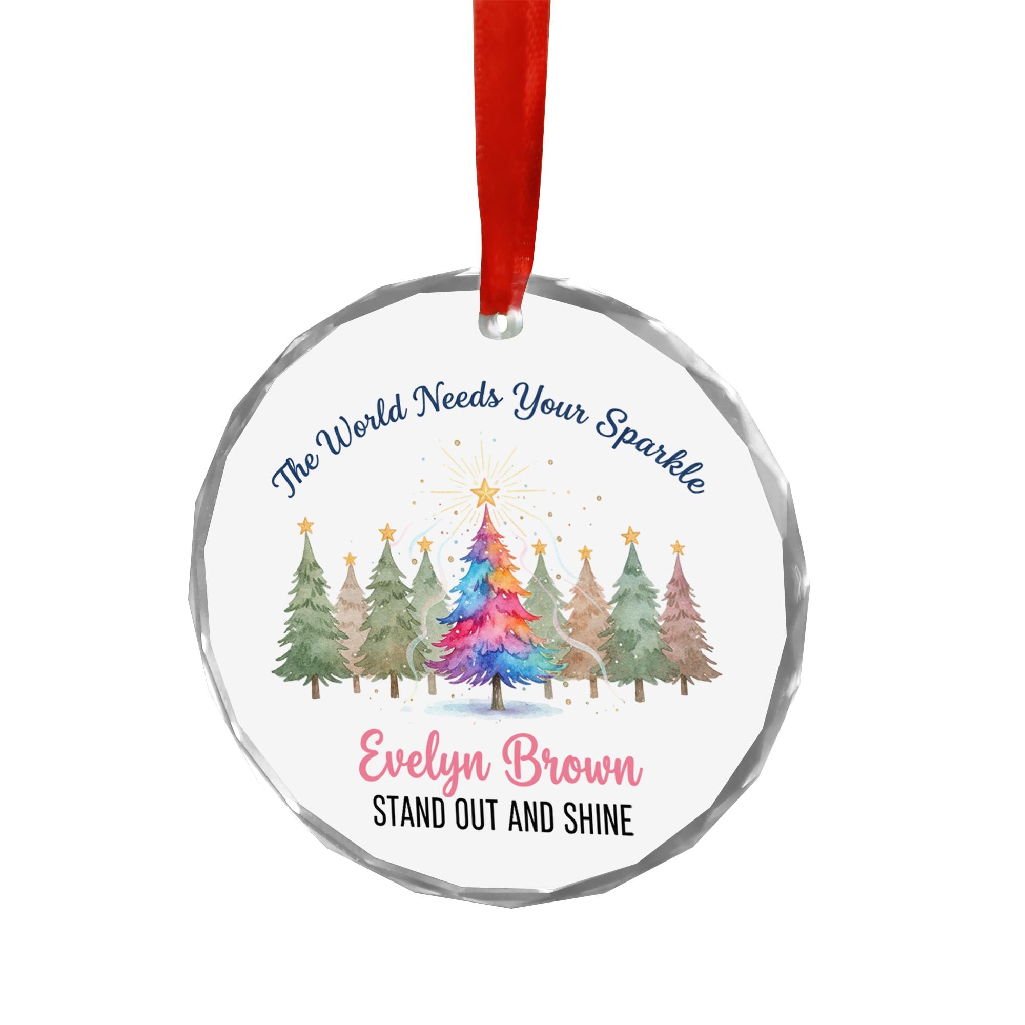 Personalized Glass Ornament – Inspirational Holiday Keepsake image 2