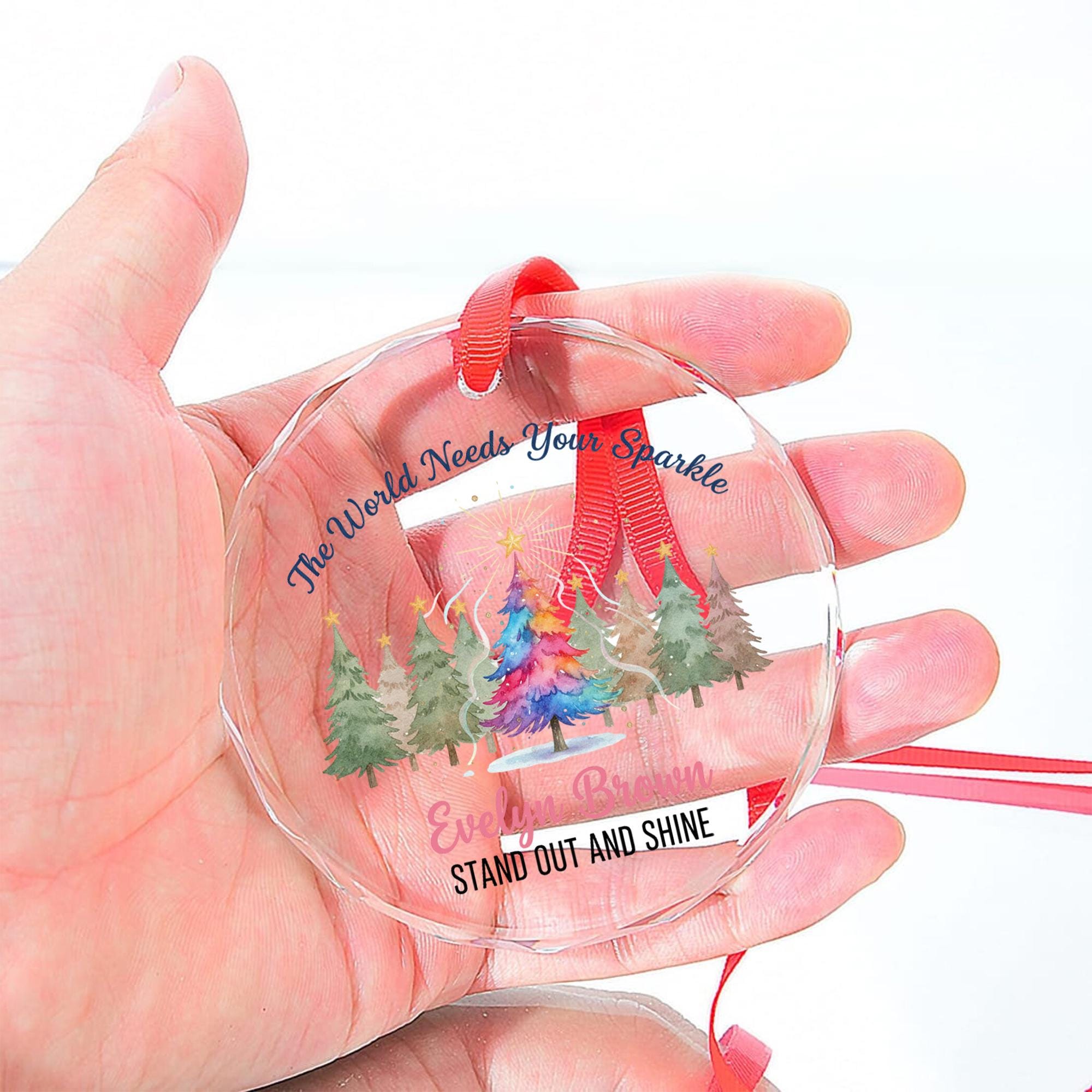 Personalized Glass Ornament – Inspirational Holiday Keepsake image 1
