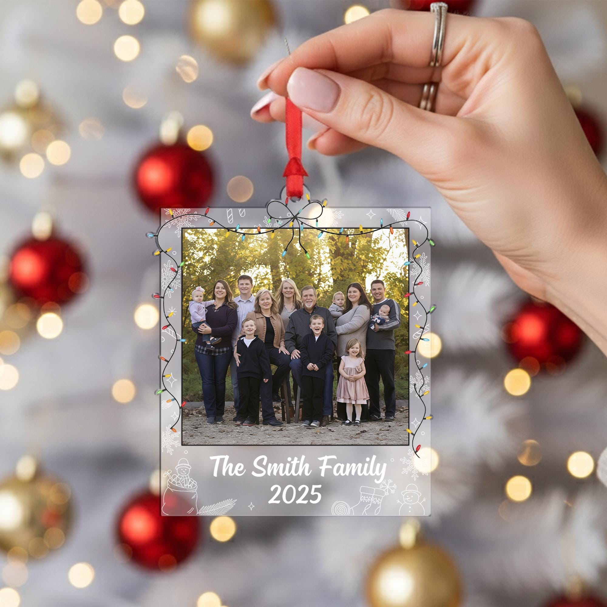 Personalized Family Photo Ornament – Custom Christmas Decoration, Holiday Keepsake 2025 image 3