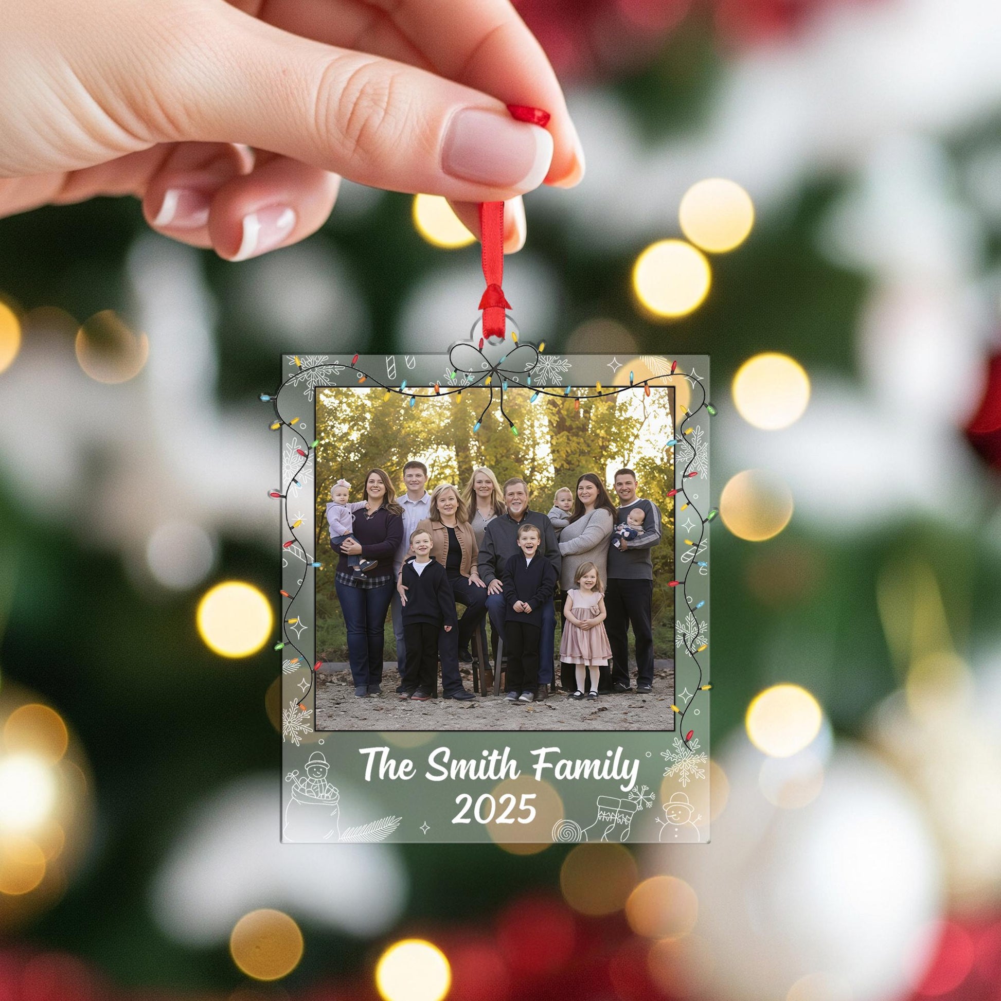 Personalized Family Photo Ornament – Custom Christmas Decoration, Holiday Keepsake 2025 image 4