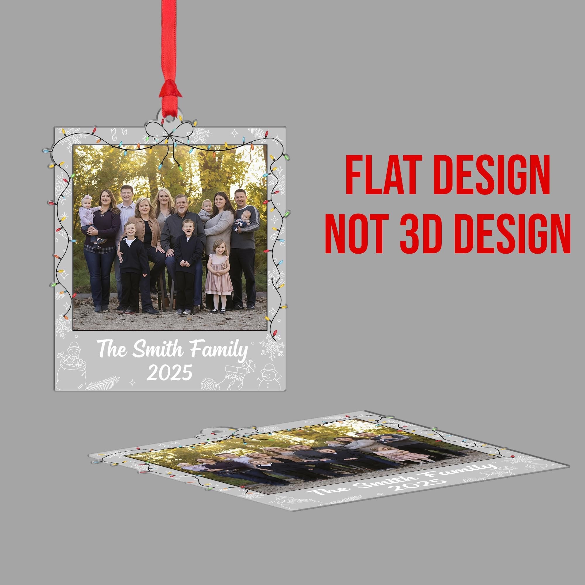 Personalized Family Photo Ornament – Custom Christmas Decoration, Holiday Keepsake 2025 image 6