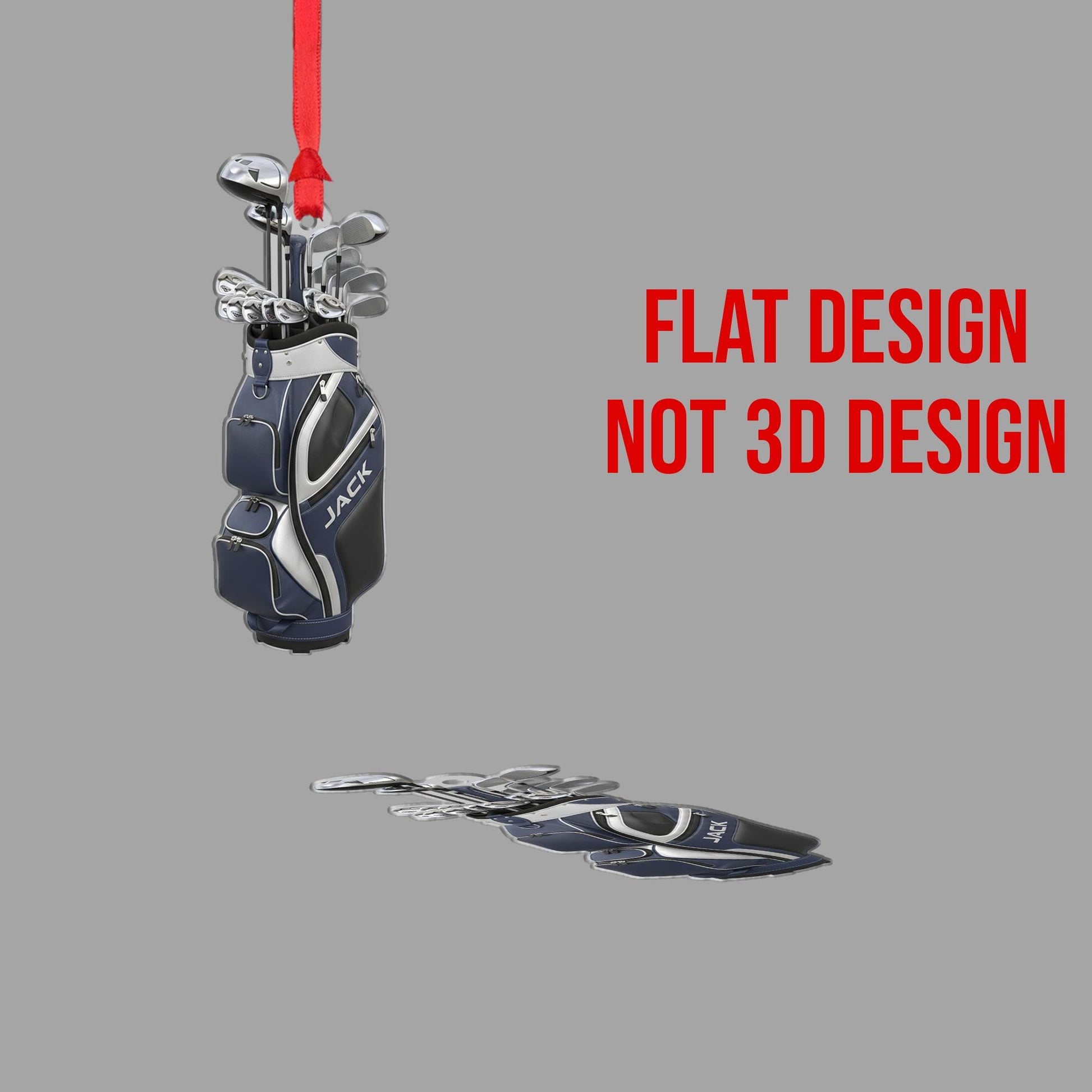 Personalized Golf Bag Ornament: Custom Name Christmas Gift, Golf Lover Holiday Decor image 3