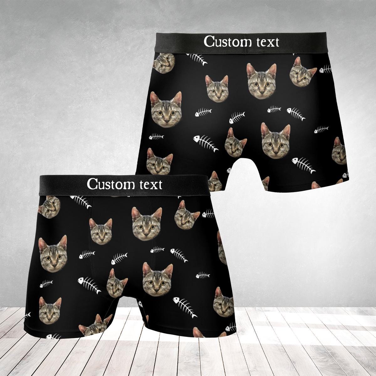 Personalized Boxer Briefs: Custom Pet Face Underwear, Dog Cat Photo Apparel image 1