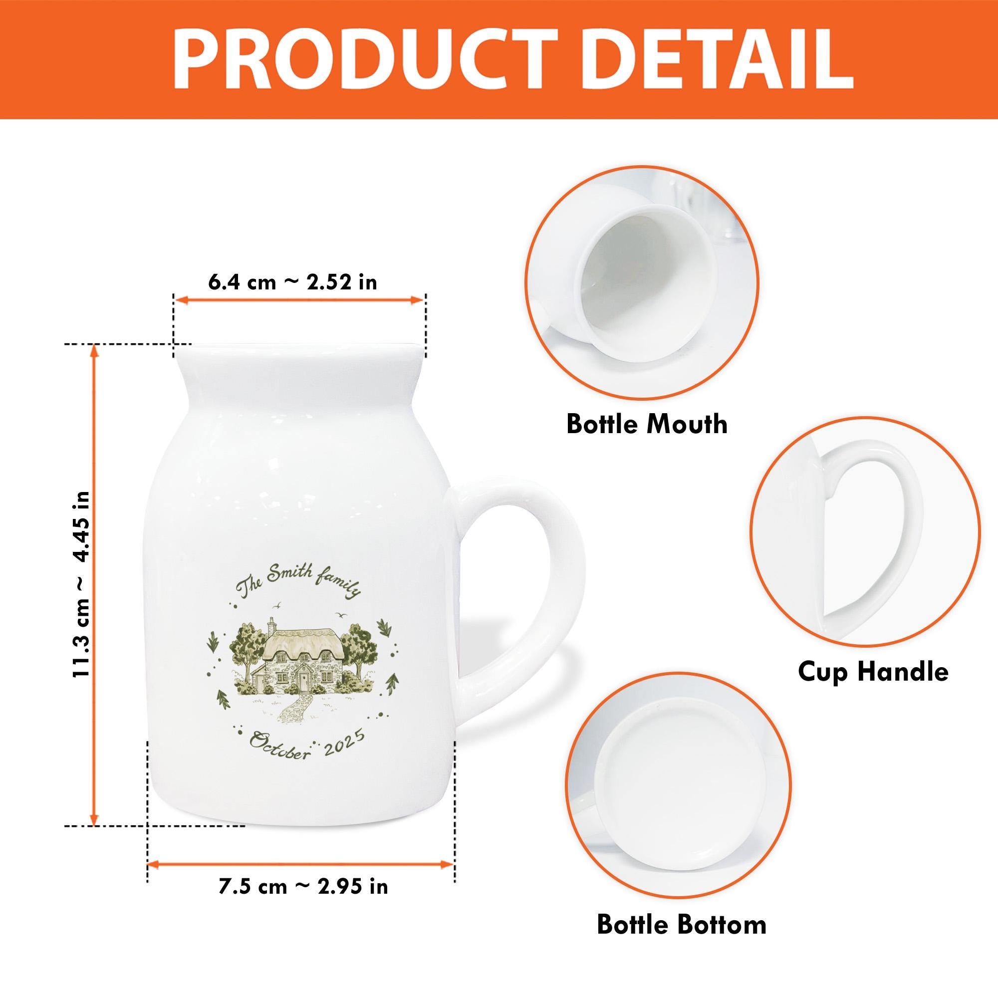 Custom Photo House Flower Vase – Personalized Cottage Y2K Ceramic Floral Planter image 3