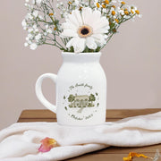 Custom Photo House Flower Vase – Personalized Cottage Y2K Ceramic Floral Planter image 1