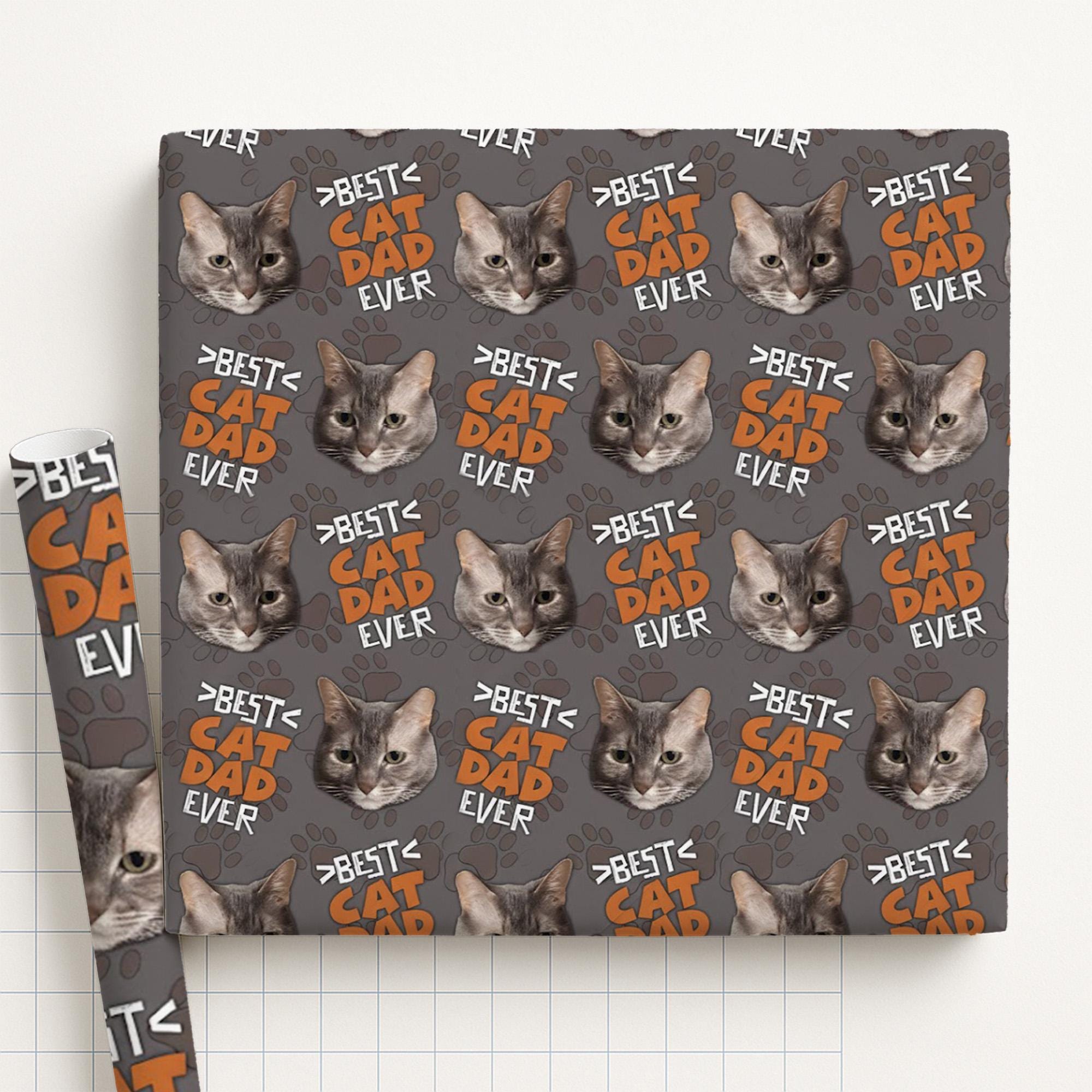 Custom Pet Photo Wrapping Paper: Personalized Cat Portrait Gift Wrap image 2