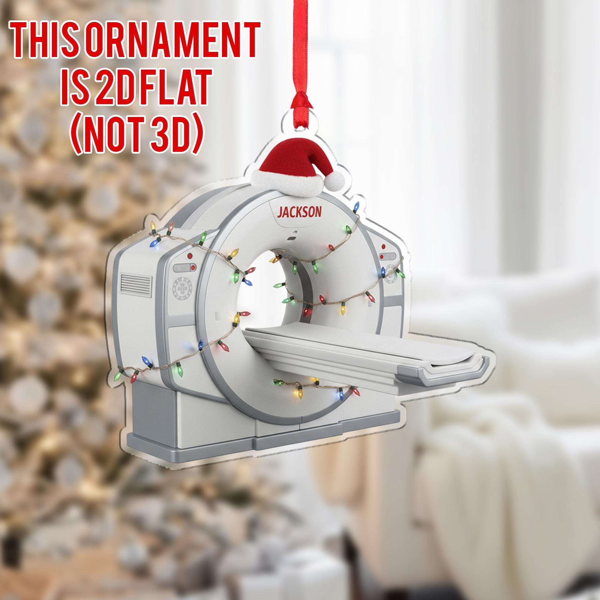 Personalized MRI Ornament – Custom Radiology Christmas Gift for Nurse or Doctor image 2