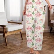 Women’s Pajama Pants: Lounge Sleep Bottoms, Western Christmas Pattern, Cowboy Boots and Hats image 1