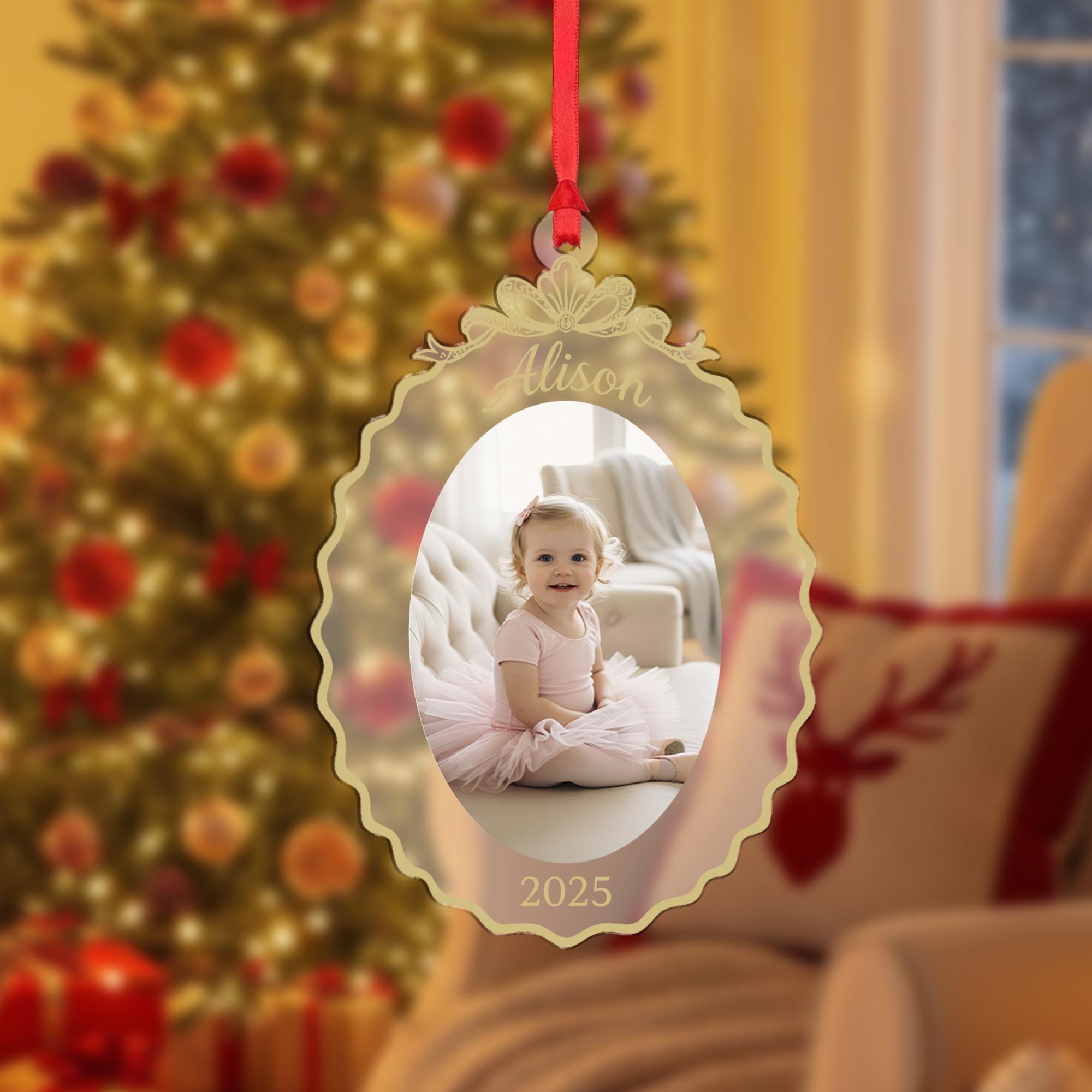 Personalized Photo Christmas 2025 Decor, Acrylic Photo Ornament, Keepsake Design, image 7