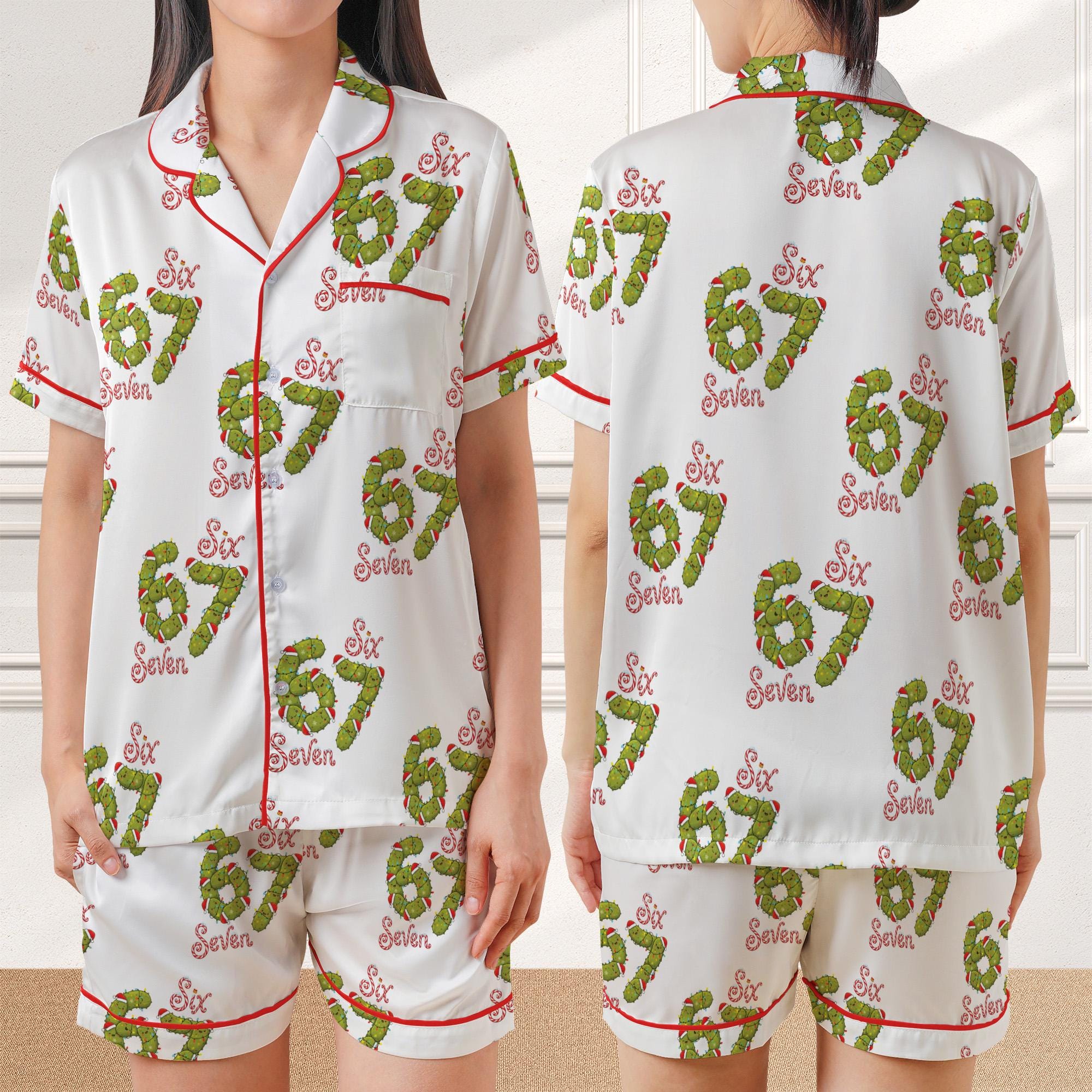 67 Meme Pajamas • 67 Trending Pajama Set • Gen Alpha Pickle Sleepwear image 2