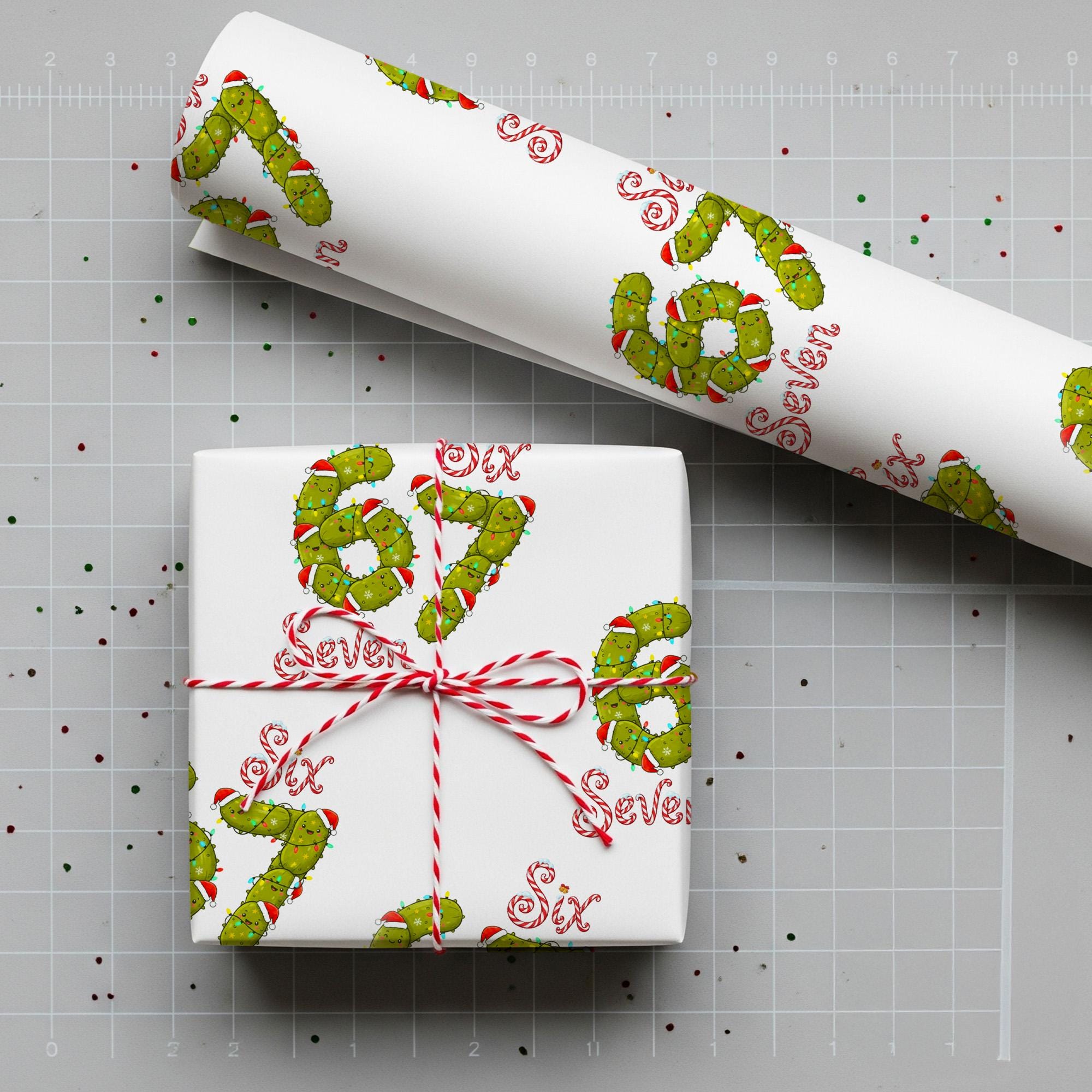 67 Trend Meme Wrapping Paper • Gen Alpha Gift Wrap • Pickles Number Print Paper image 2