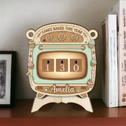Personalized Cakes Baked This Year Counter, Retro Oven Baking Tracker image 1