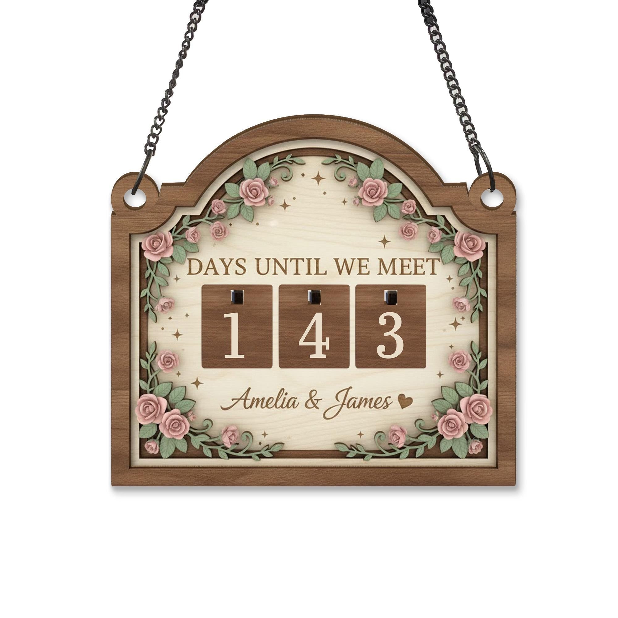 Days Until We Meet Tracker - Personalized Long Distance Relationship Gift image 2