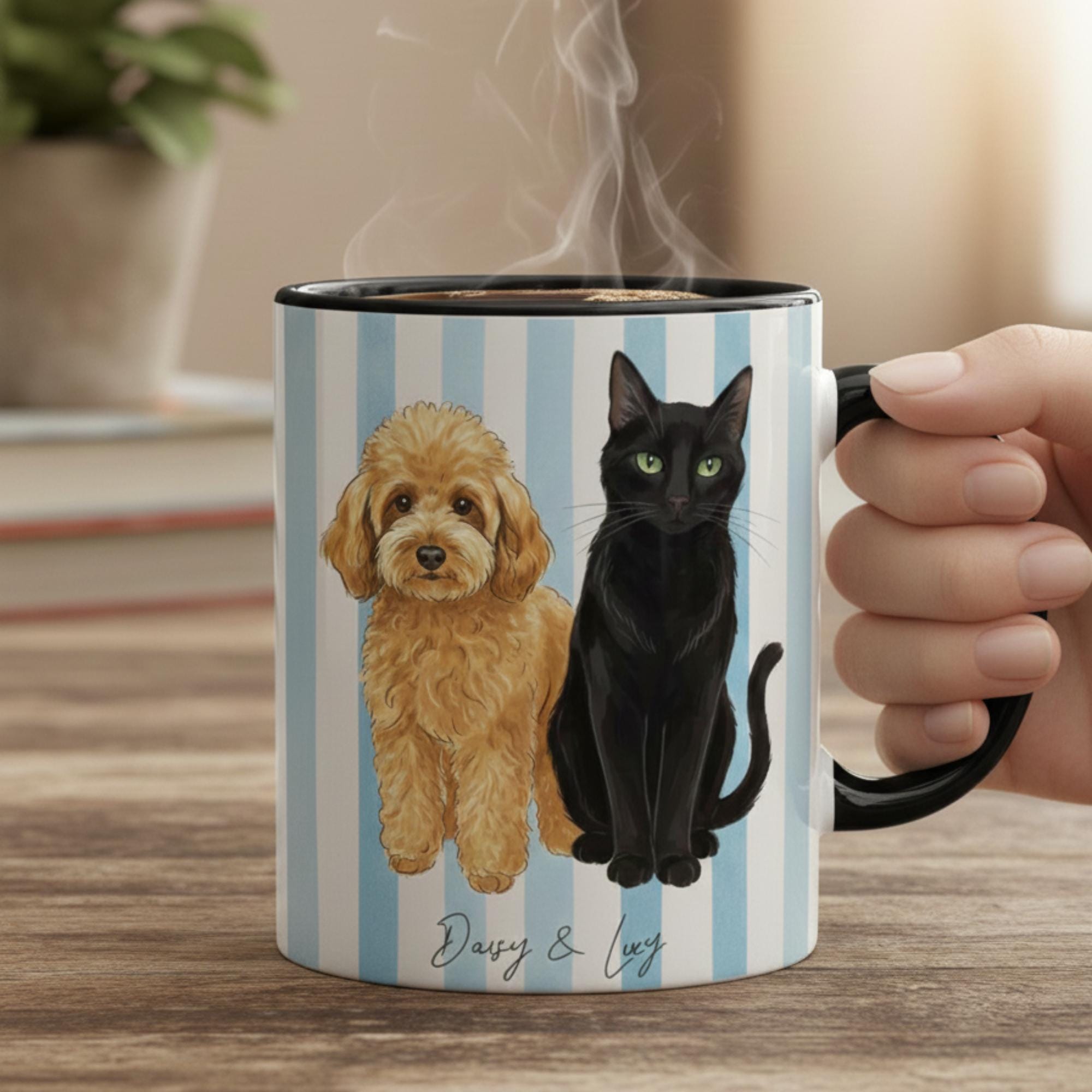 Custom Pet Portrait Mug: Personalized Pet Photo Ceramic Cup image 1