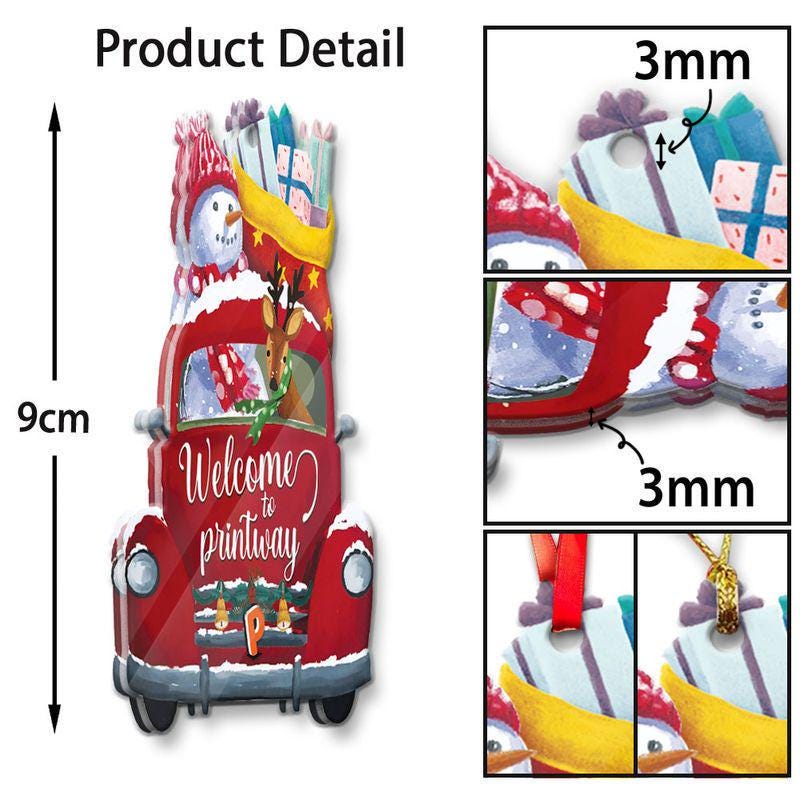 Personalized Horse Barn Ornament, Farmhouse Christmas Tree Hanging (FLAT 2d Ornament) image 2