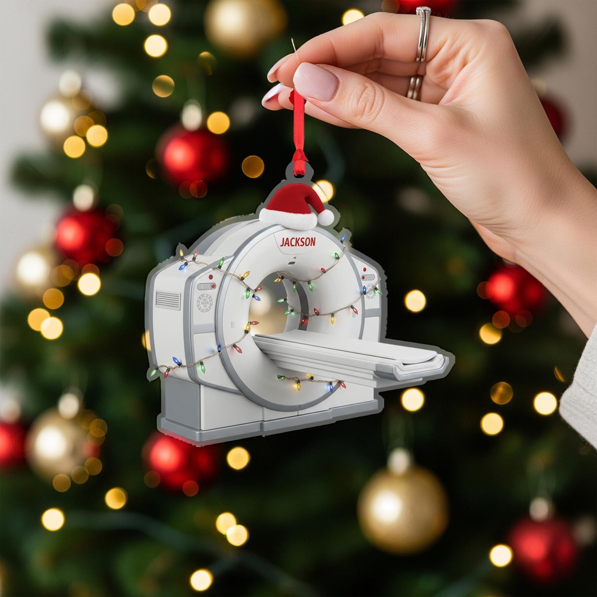 Personalized MRI Ornament – Custom Radiology Christmas Gift for Nurse or Doctor image 1