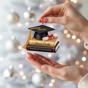 Graduation 2D Flat Ornament 2025 – Cap, Diploma & Books Keepsake image 1