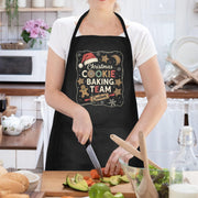Cotton Apron: Christmas Baking Kitchen Wear, Personalized Cookie Team Apparel image 1