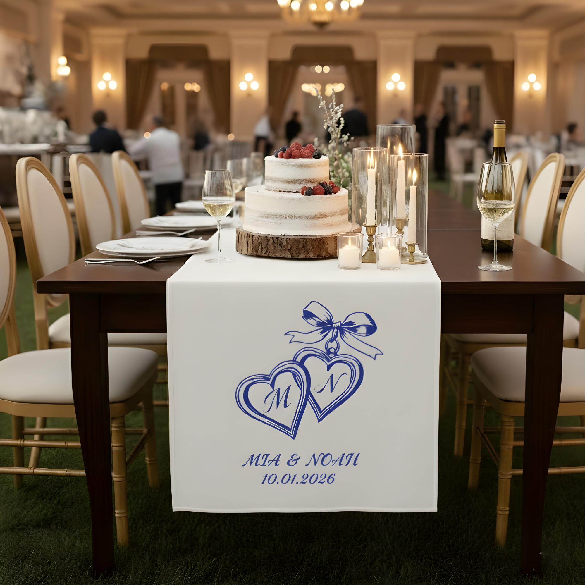 Custom Wedding Table Sign : Personalized Couple Initials Table Decor image 1