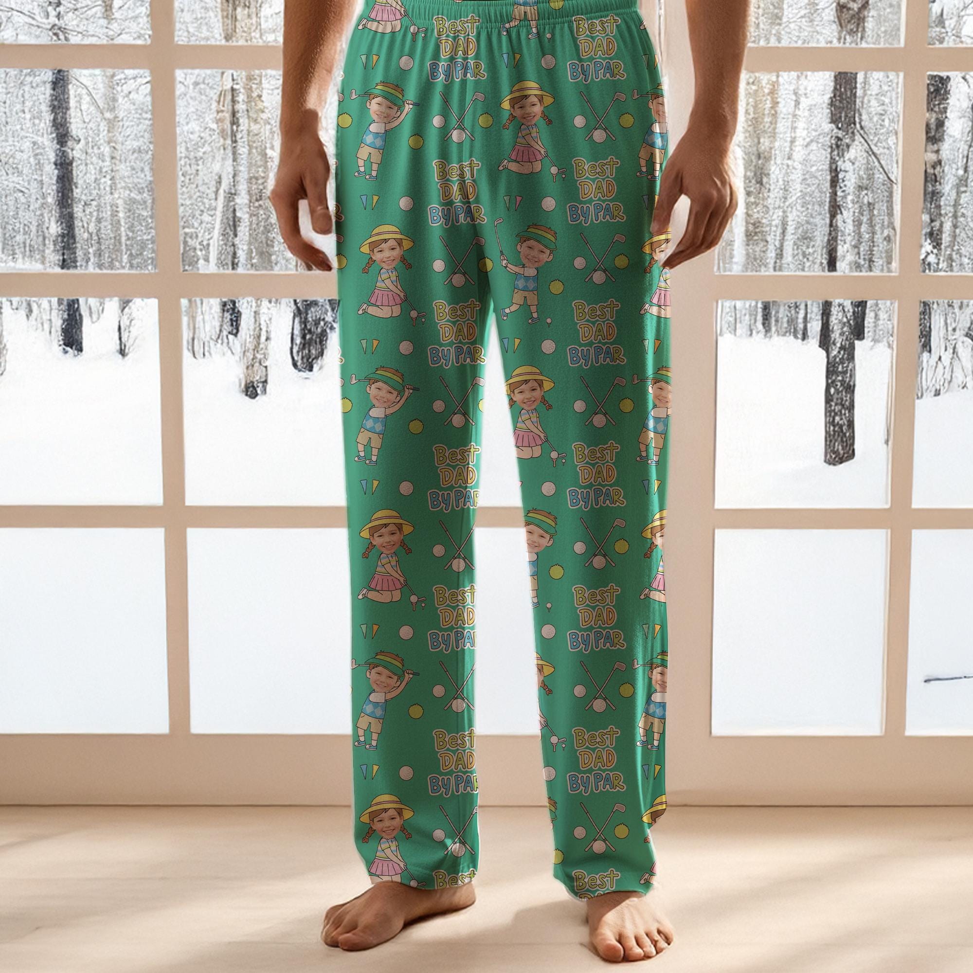 Custom KidsGolf Pajama Pants: Personalized Photo Print Lounge Pants image 2