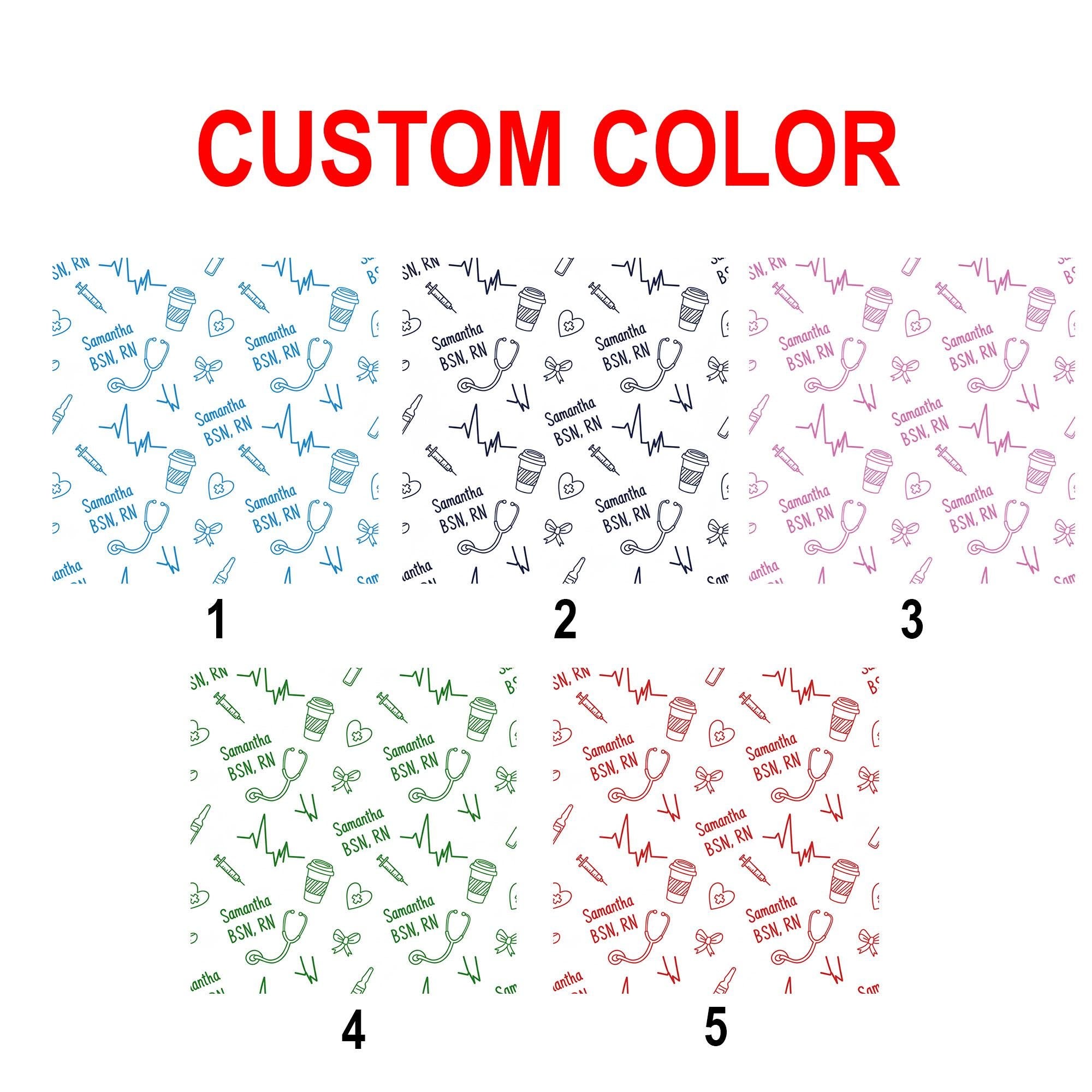 Nurse Wrapping Paper Roll, Personalized Nurse Name Print, Medical Icon Pattern image 2