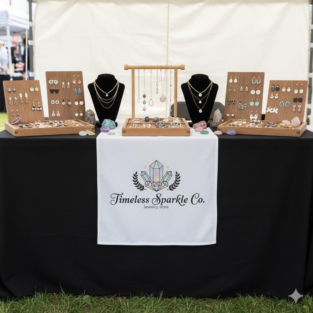 Personalization Table Runner: Decorative Dining Accent, Neutral, Textured, Handmade image 1